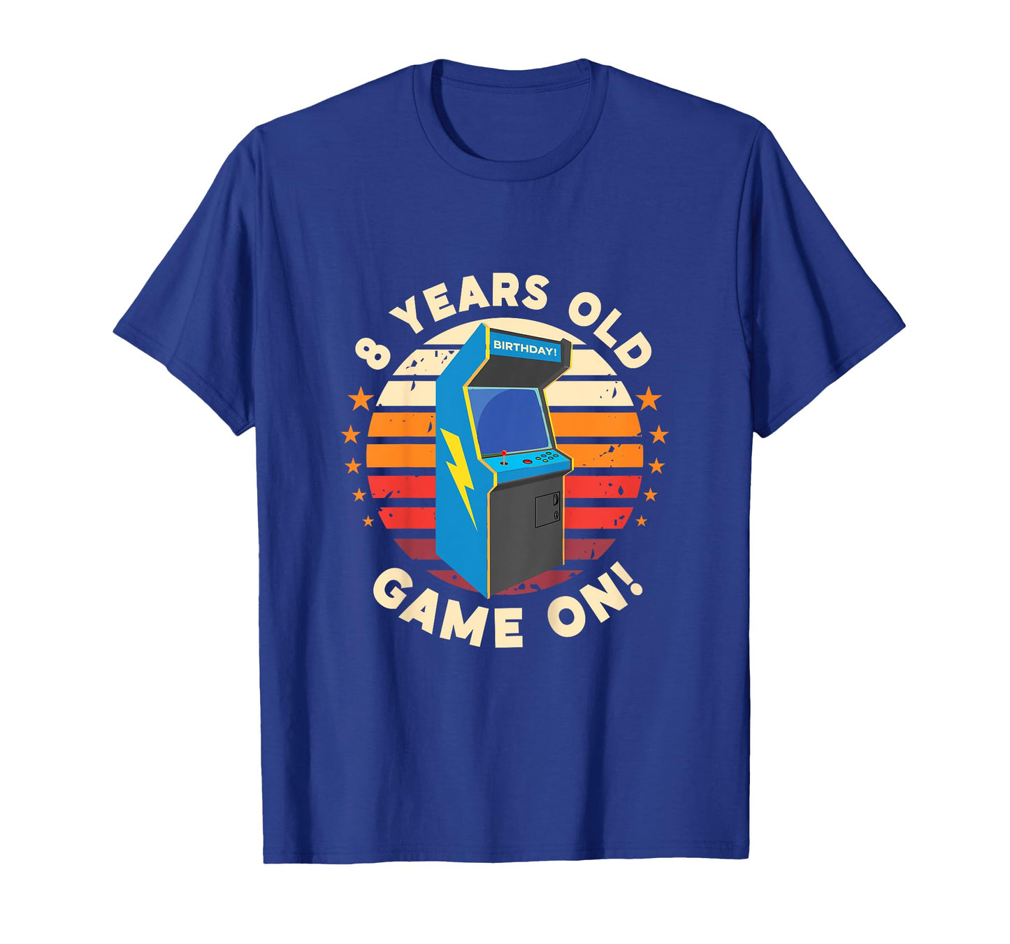 8 Year Old Birthday Wear Retro Arcade Game On Arcade Theme T-Shirt