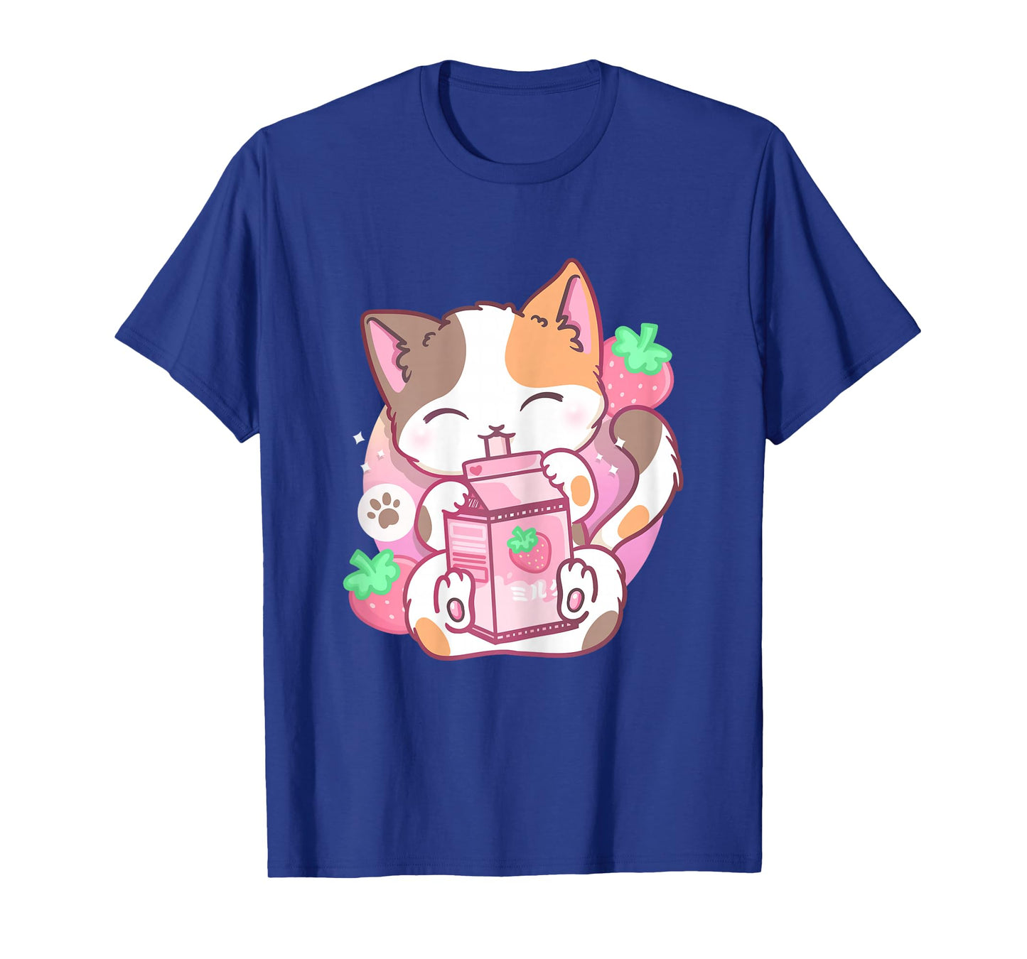 Strawberry Shake Strawberry Milk Cat Kawaii Neko Anime T-Shirt