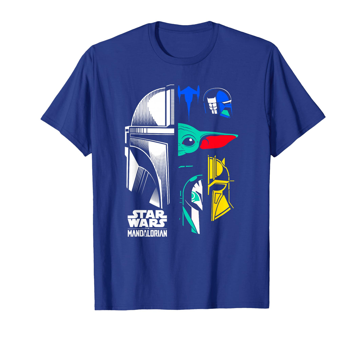 Star Wars: The Mandalorian Color Block Helmet Pop Icons T-Shirt