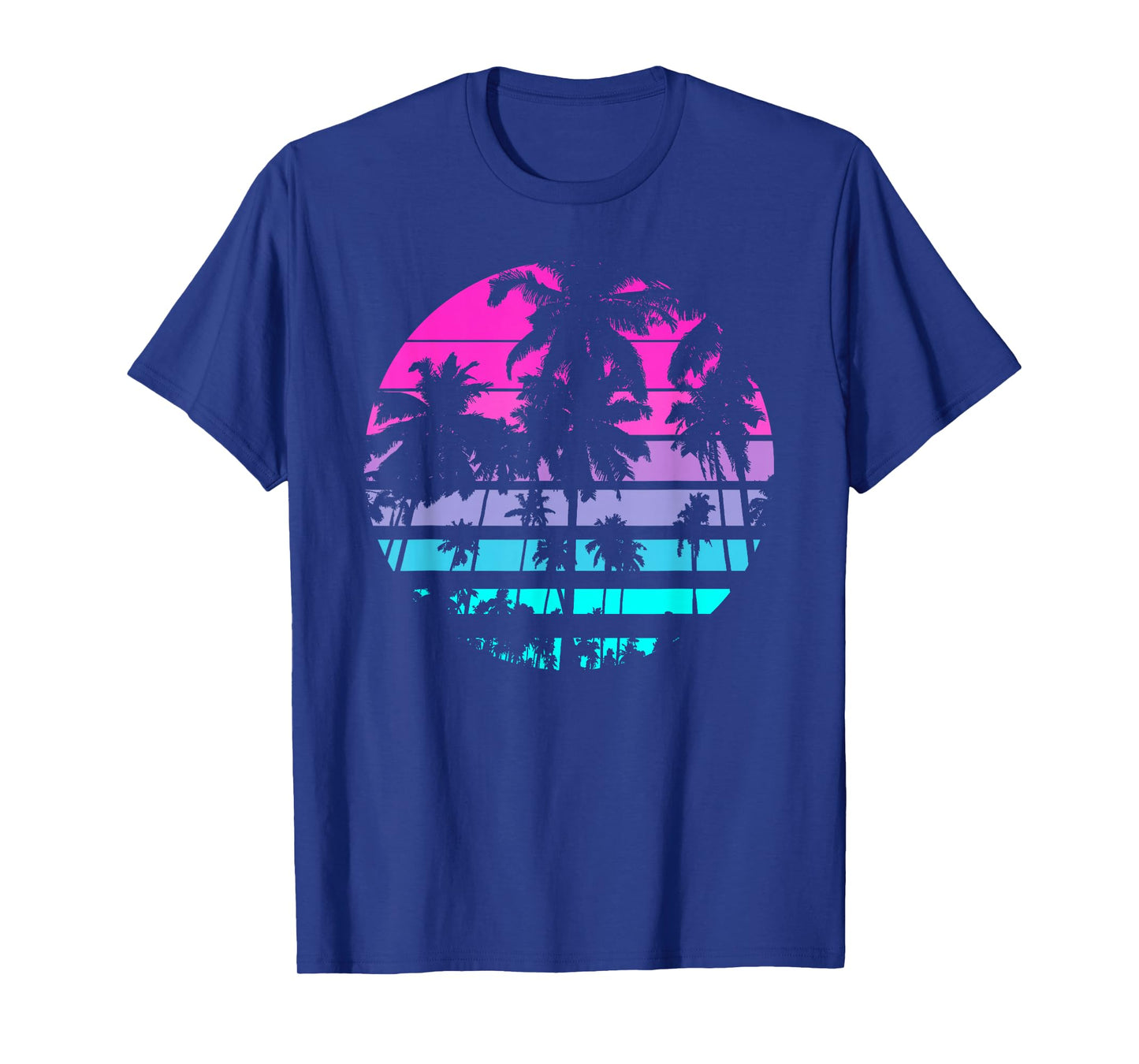 Retro Eighties 80s & 90s Beach Style Design with Palm Trees T-Shirt