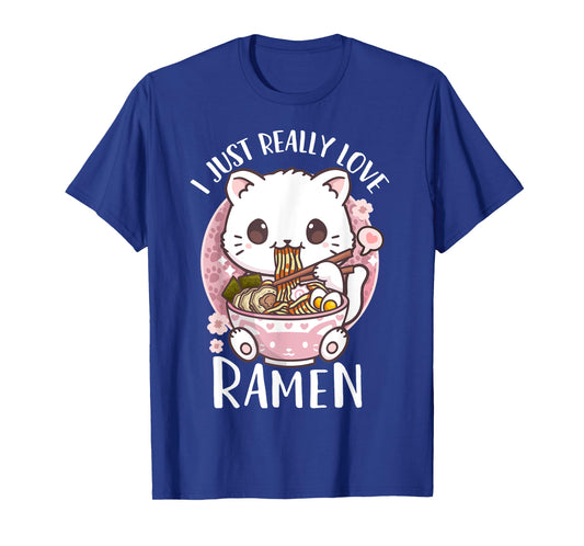 Ramen Cat Anime I Just Really Love Ramen T-Shirt