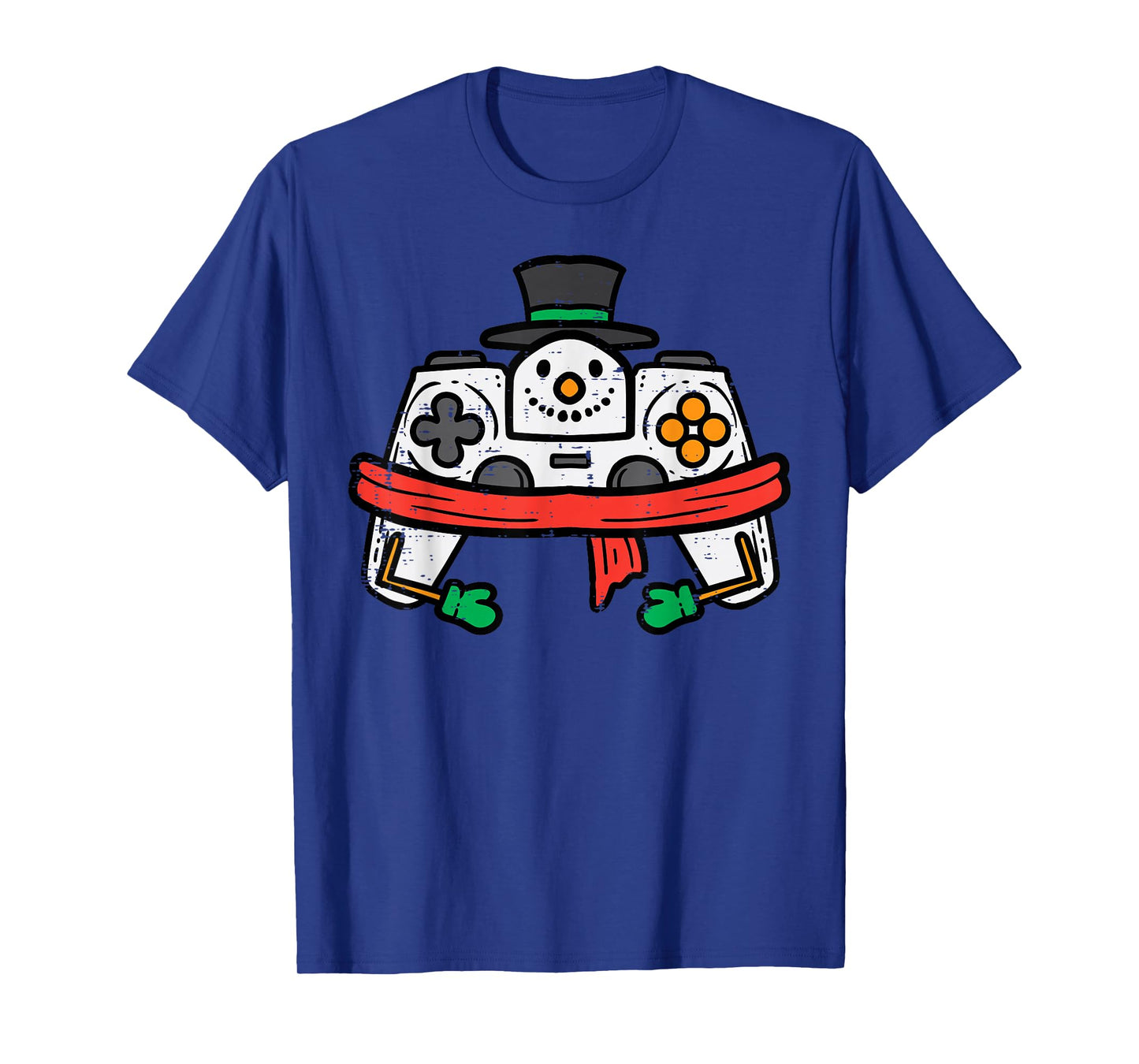 Christmas Snowman Gamer Controller Xmas Gaming Men Boys Kids T-Shirt
