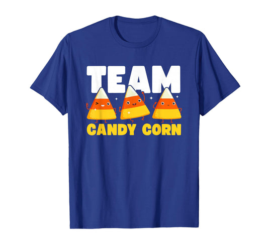 Cute Team Candy Corn Funny Matching Halloween Lazy Costume T-Shirt