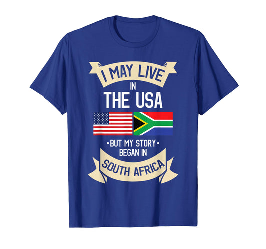South Africa American Flag USA South African Roots Gifts Women Girls Kids Men T-Shirt