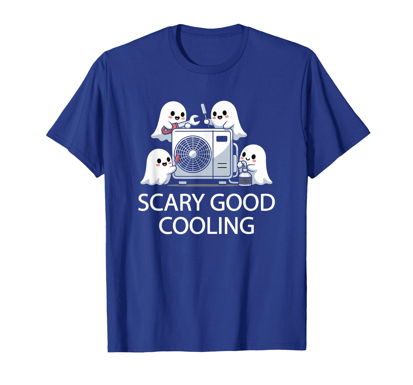 Funny HVAC Technician Ghost Halloween Costume Spooky Month T-Shirt