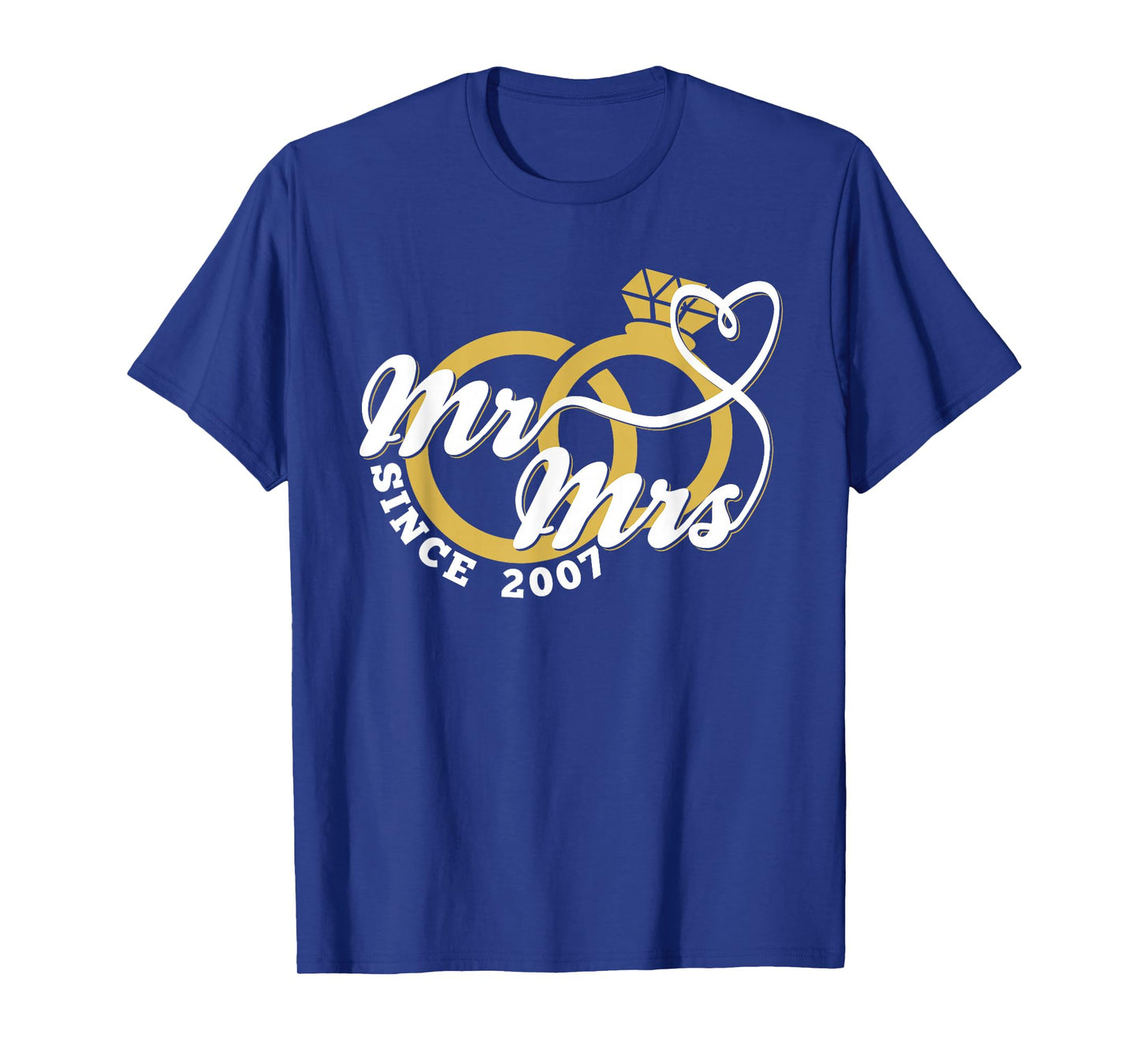 16th Wedding Anniversary Husband Wife Mr. & Mrs. Since 2007 T-Shirt