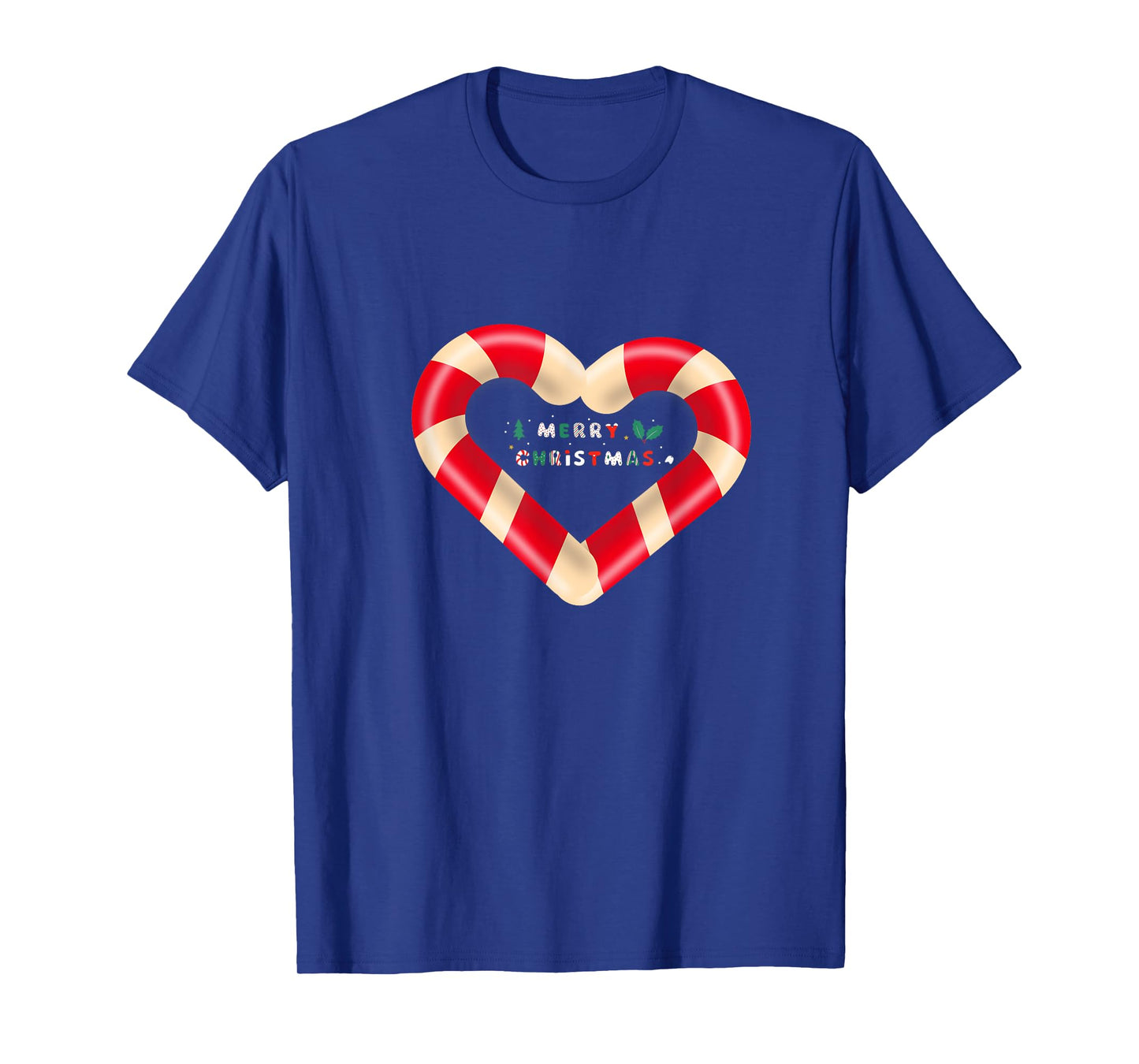 Merry Christmas Candy Cane hearts T-Shirt