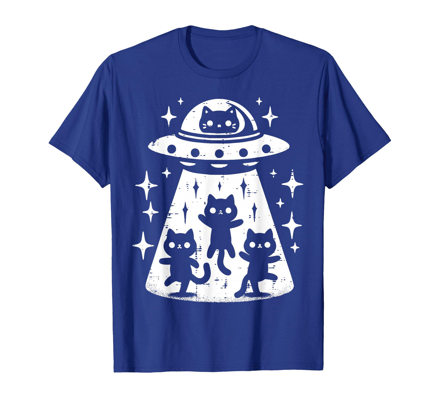 Cat UFO Abduction Funny Kitten Kitty Alien Girls Kids Women T-Shirt