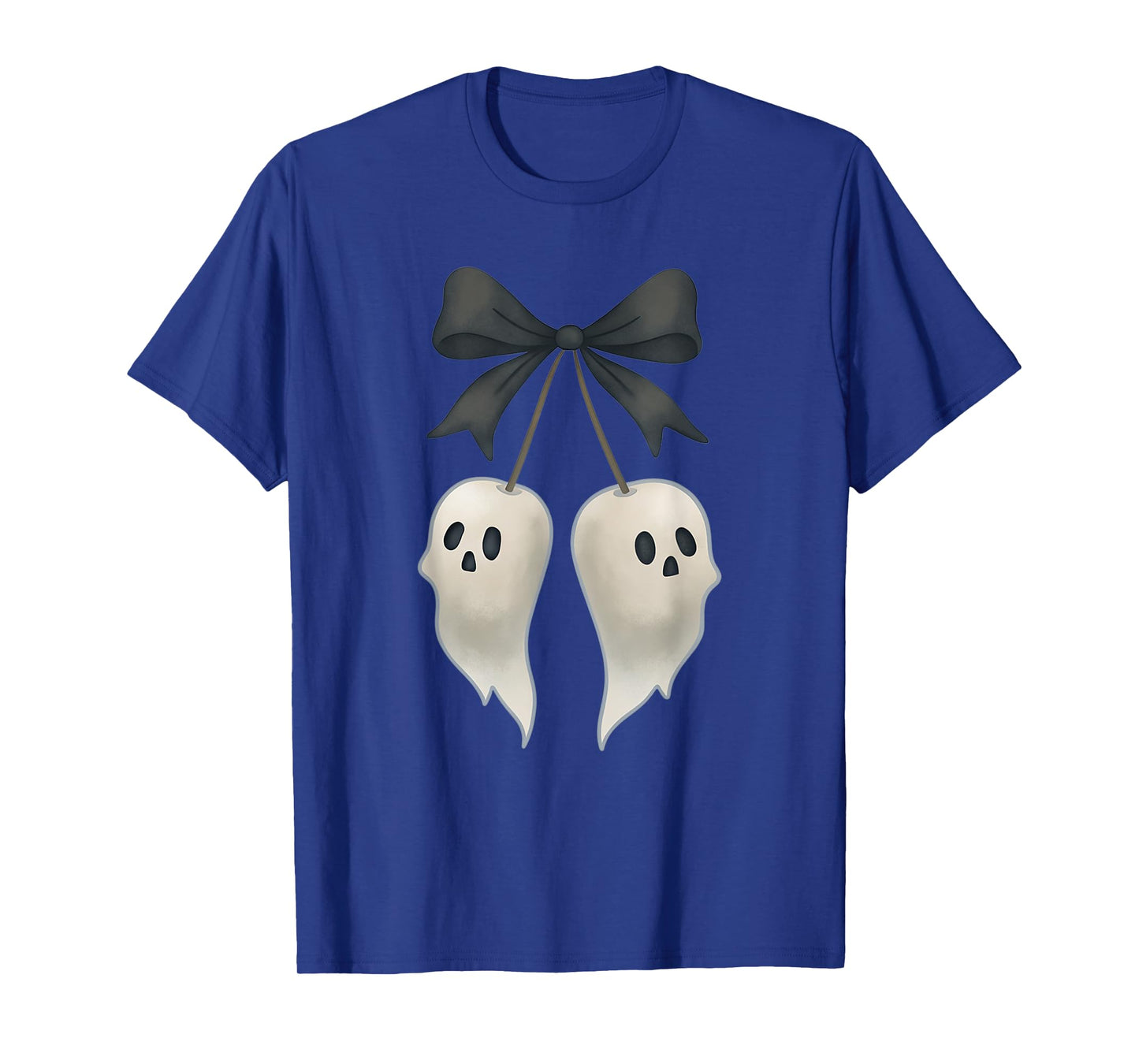 Scary Ghost Bow Coquette Cherry Skull Cherries Halloween T-Shirt