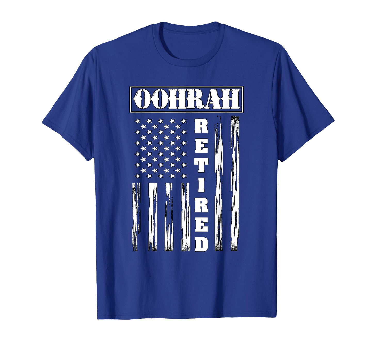 Retired Veteran OohRah - American Flag T-Shirt for Women Men