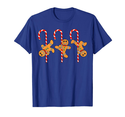 Gingerbread Man Pole Dance Christmas Candy Cane Pole Dancing T-Shirt