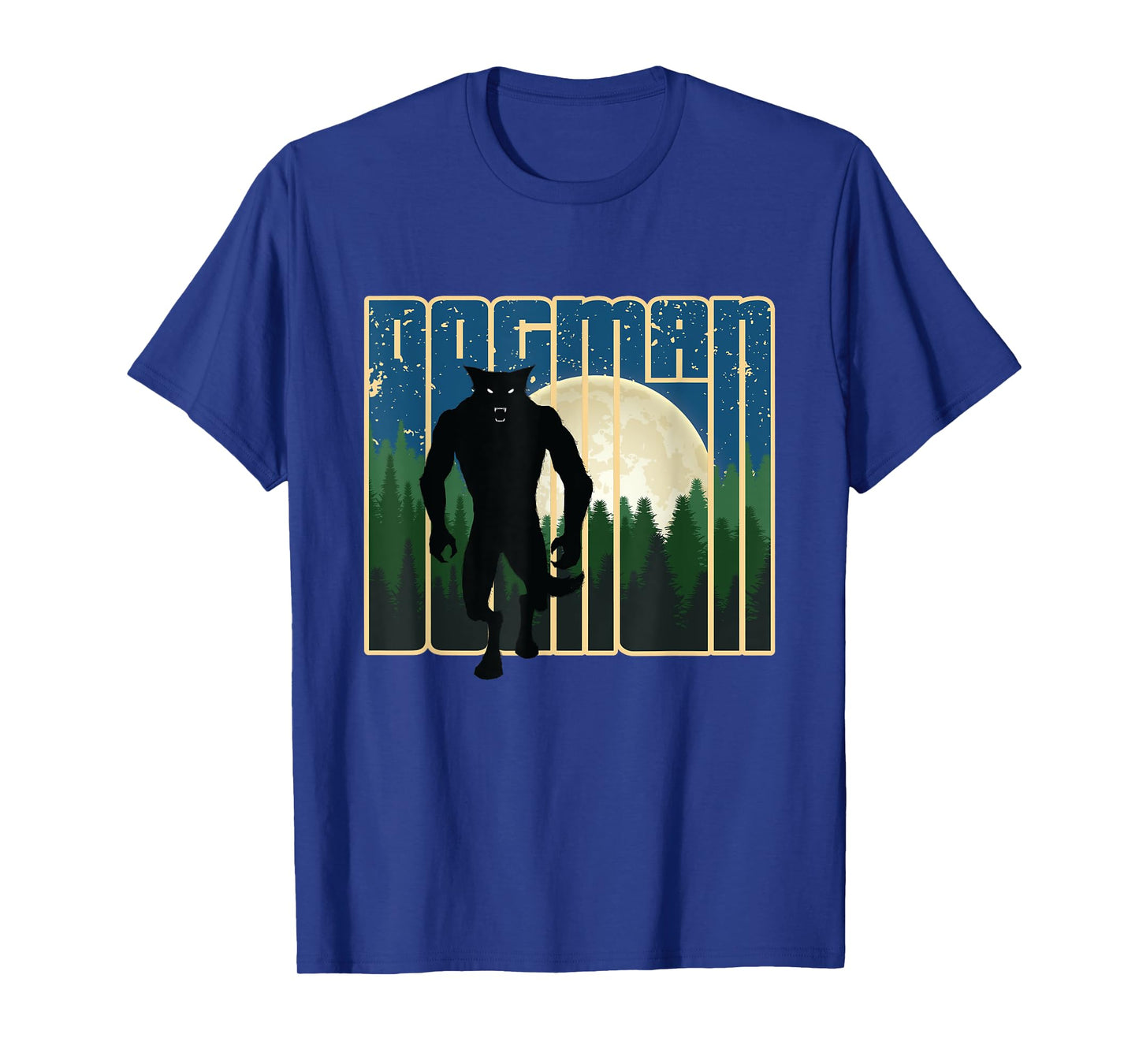 Dogman - Michigan Wisconsin Cryptid Retro Werewolf Forest T-Shirt