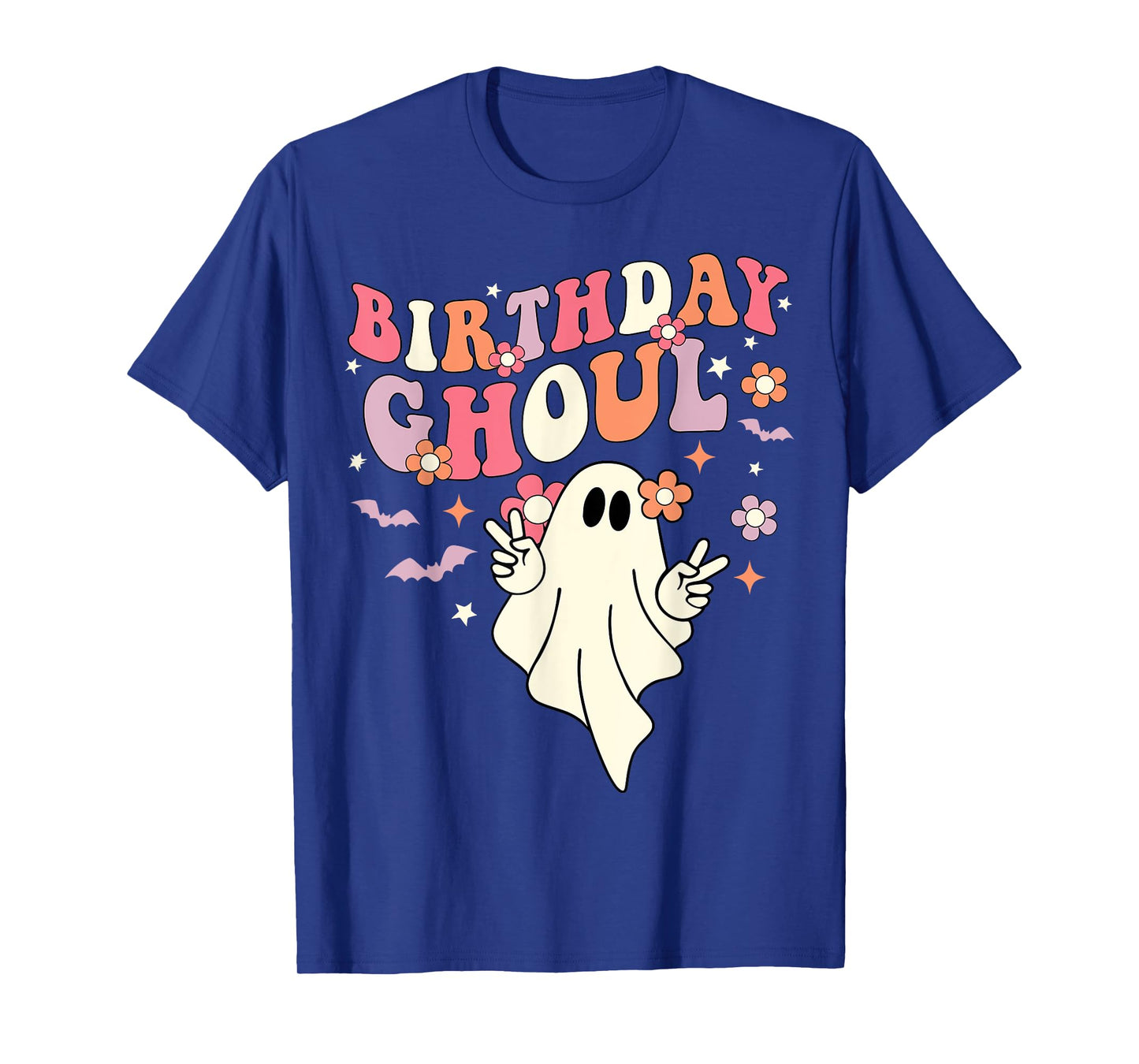 Cute Boo Ghost Kids Girls Groovy Halloween Birthday Ghoul T-Shirt