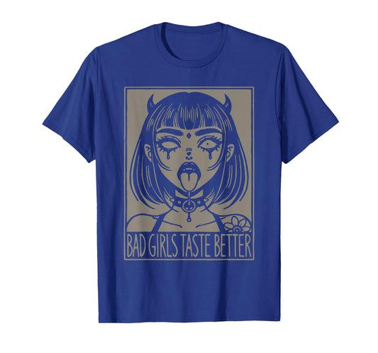 Retro Bad Girls Taste Better, Tattoos Devil Girl Graphic T-Shirt