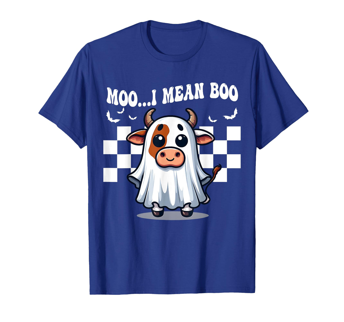 Moo I Mean Boo Ghost Cow funny Halloween men women kids cow T-Shirt