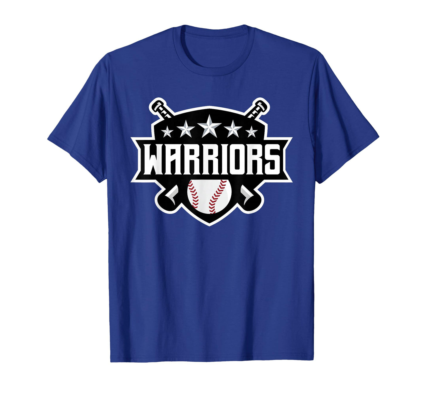 Warriors Baseball Sports Game Day Spirit Print Stars Mom Dad T-Shirt
