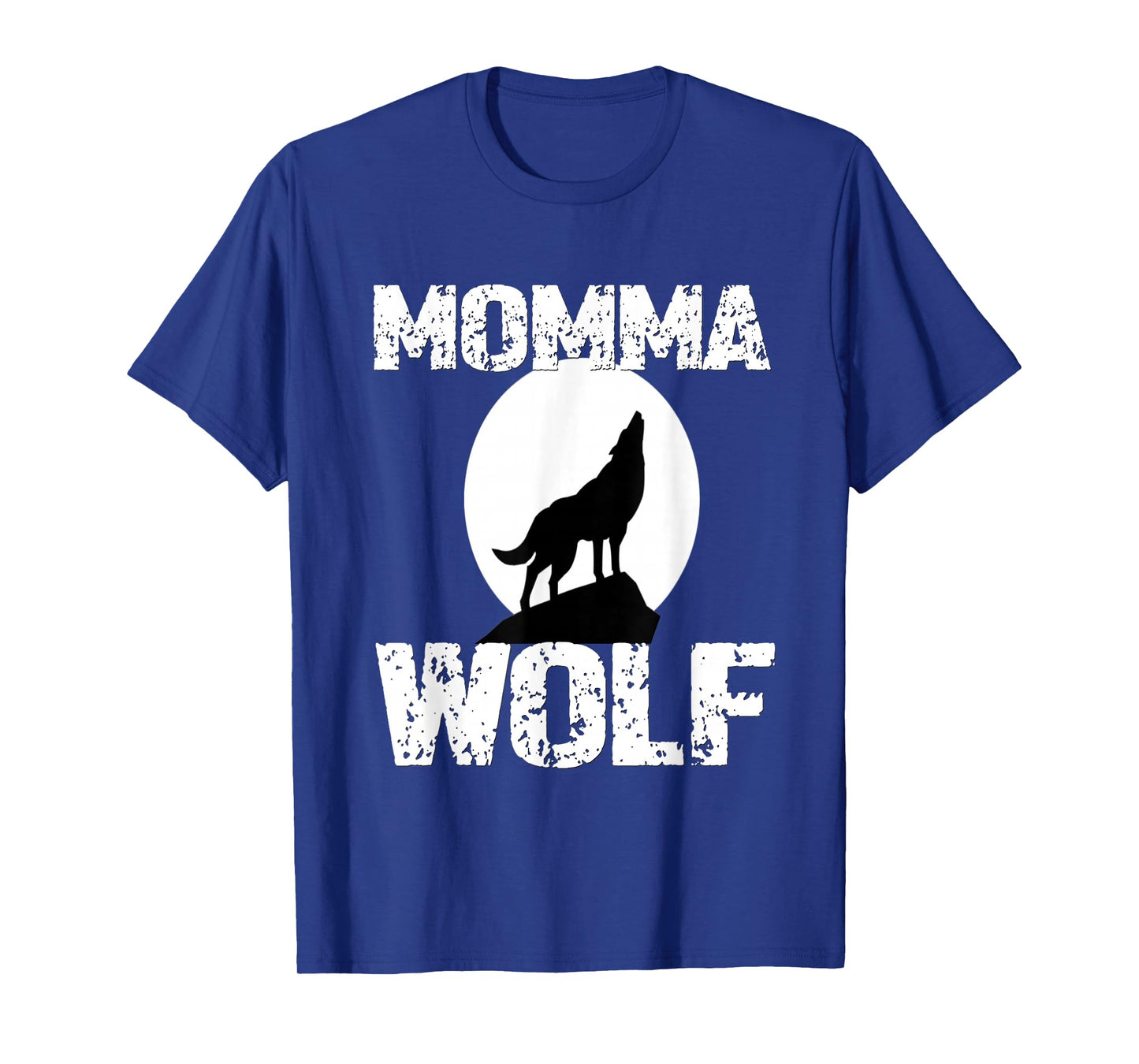 Momma Wolf Shirt Matching Family Tribe Wolves Moon Mom Mum T-Shirt