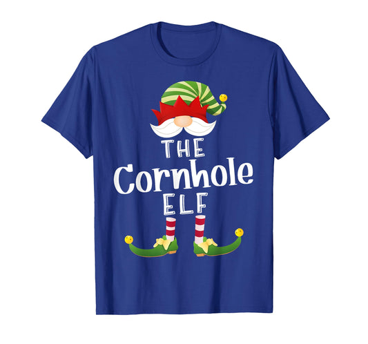 Cornhole Elf Group Christmas Funny Pajama Party T-Shirt