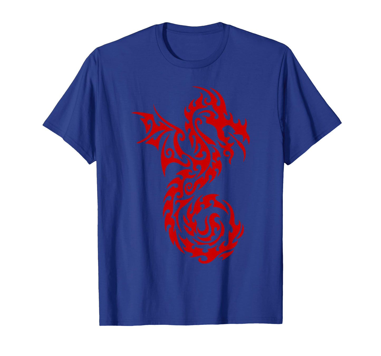 Red Tribal Dragon T-Shirt Chinese Firedrake Art Print T-Shirt
