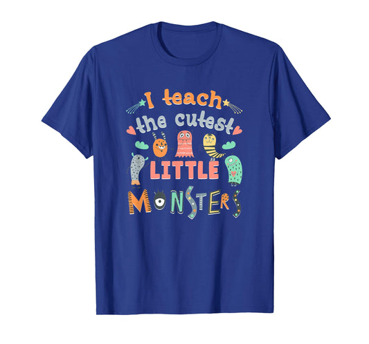 I Teach The Cutest Little Monsters Teacher Toddler Outfit T-Shirt