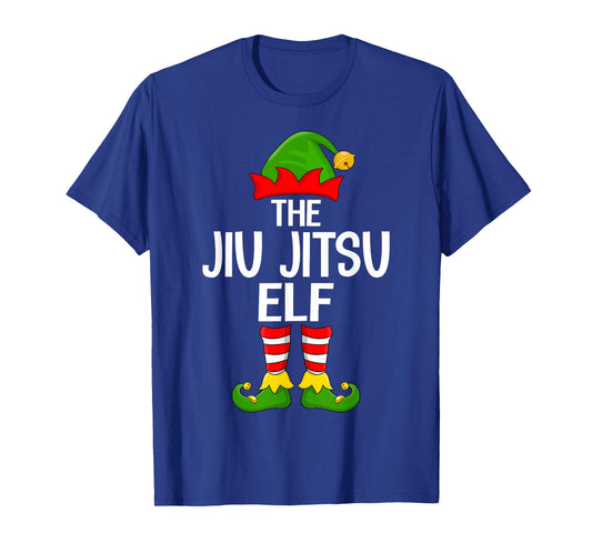 Jiu Jitsu Elf Xmas Matching Family Elf Squad Christmas T-Shirt