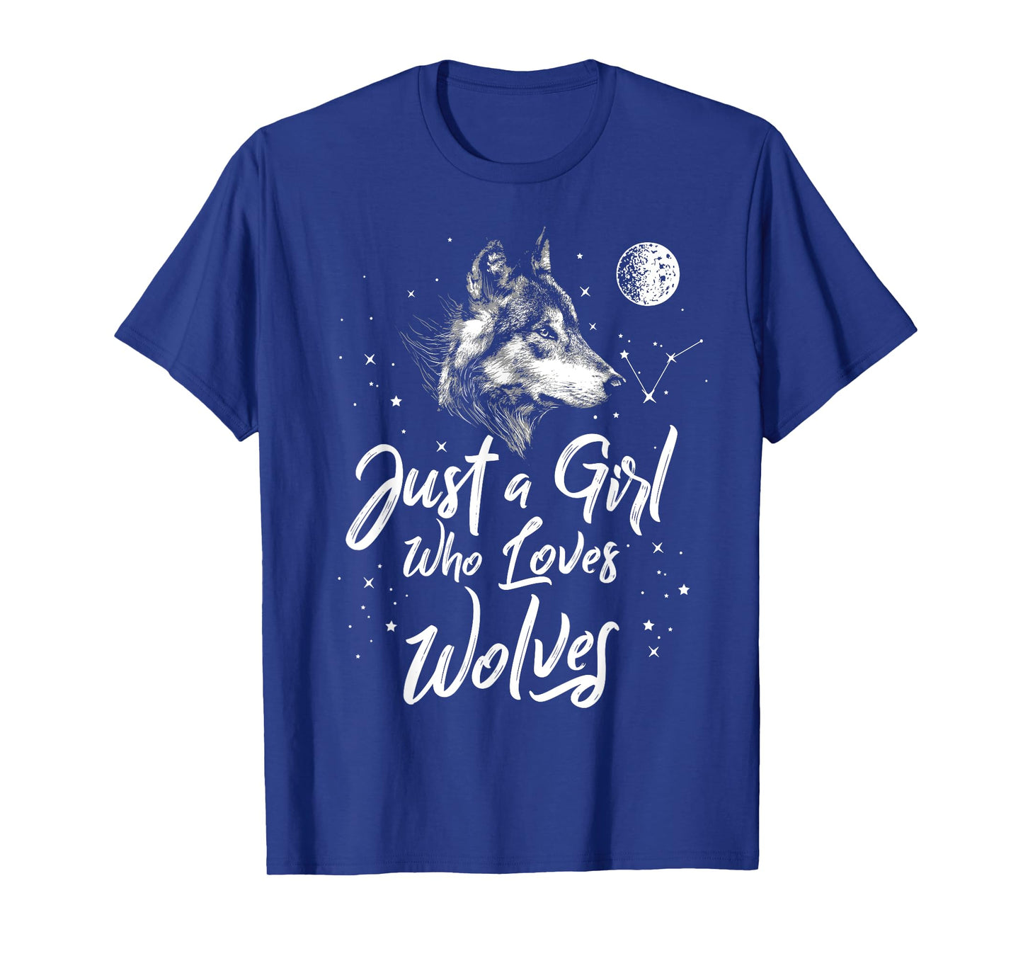 Just A Girl Who Loves Wolves Shirt Wolf Shirt Women Girls T-Shirt