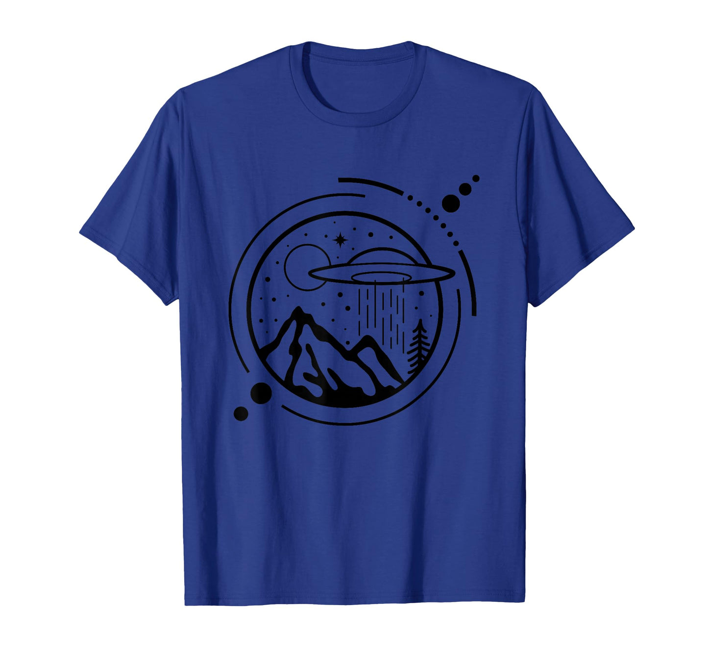 Simple Area 51 Minimal UFO Tattoo Line Art Graphic Tee UFO T-Shirt