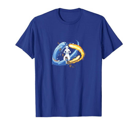 Avatar: The Last Airbender Aang Mastering Elements Swirl T-Shirt