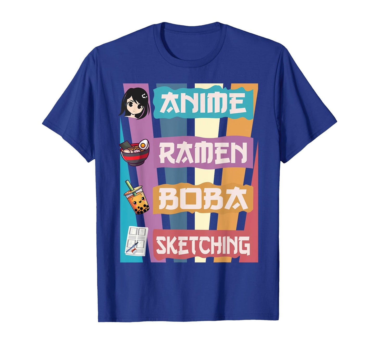 Anime Ramen Boba Sketching Just A Anime Girl Who Love T-Shirt