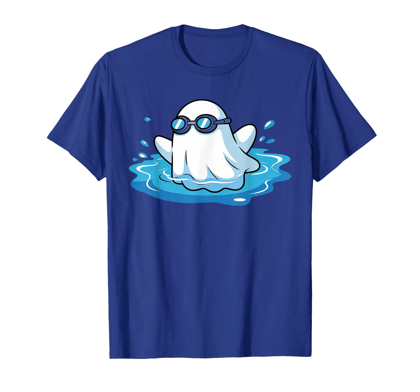 Halloween Ghost Swimming Kids Swimmer Costume Trick or Treat T-Shirt