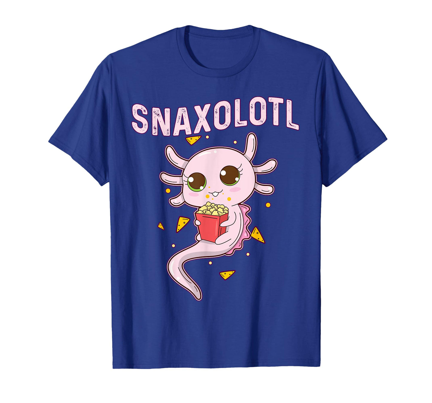 Cute Snaxolotl - Kawaii Axolotl Eating Chips Snacks Kids T-Shirt