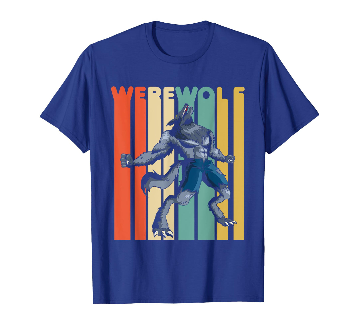Vintage Style Werewolf Retro Halloween Design T-Shirt