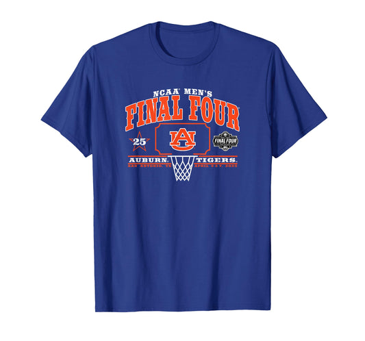 Auburn Tigers Final Four 2025 Men's Basketball Star Navy T-Shirt