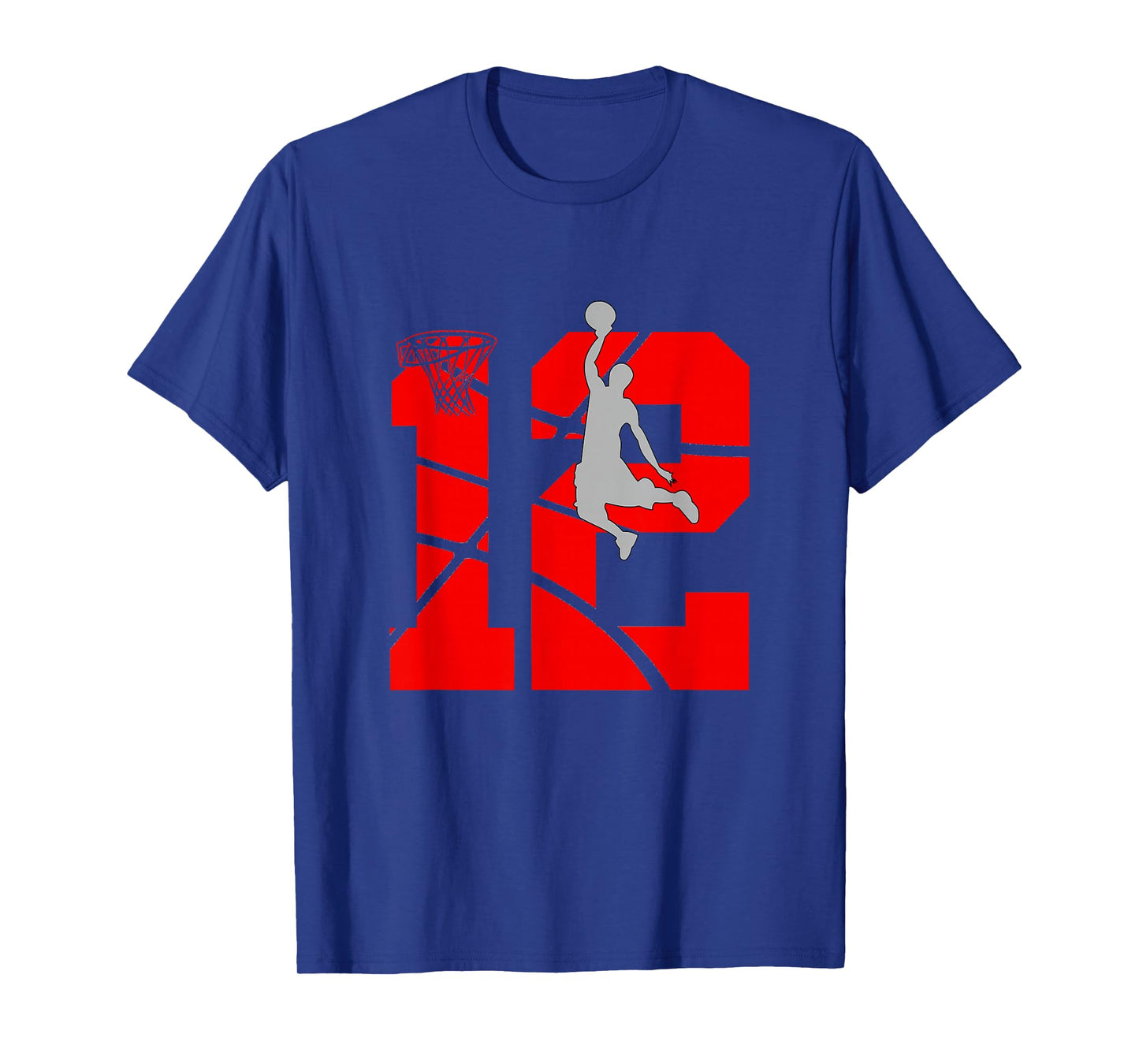 12 Year Old 12th Basketball Birthday PartyTheme Boys Girls T-Shirt