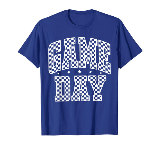 Game Day Checkered Touchdown American Football Thanksgiving T-Shirt