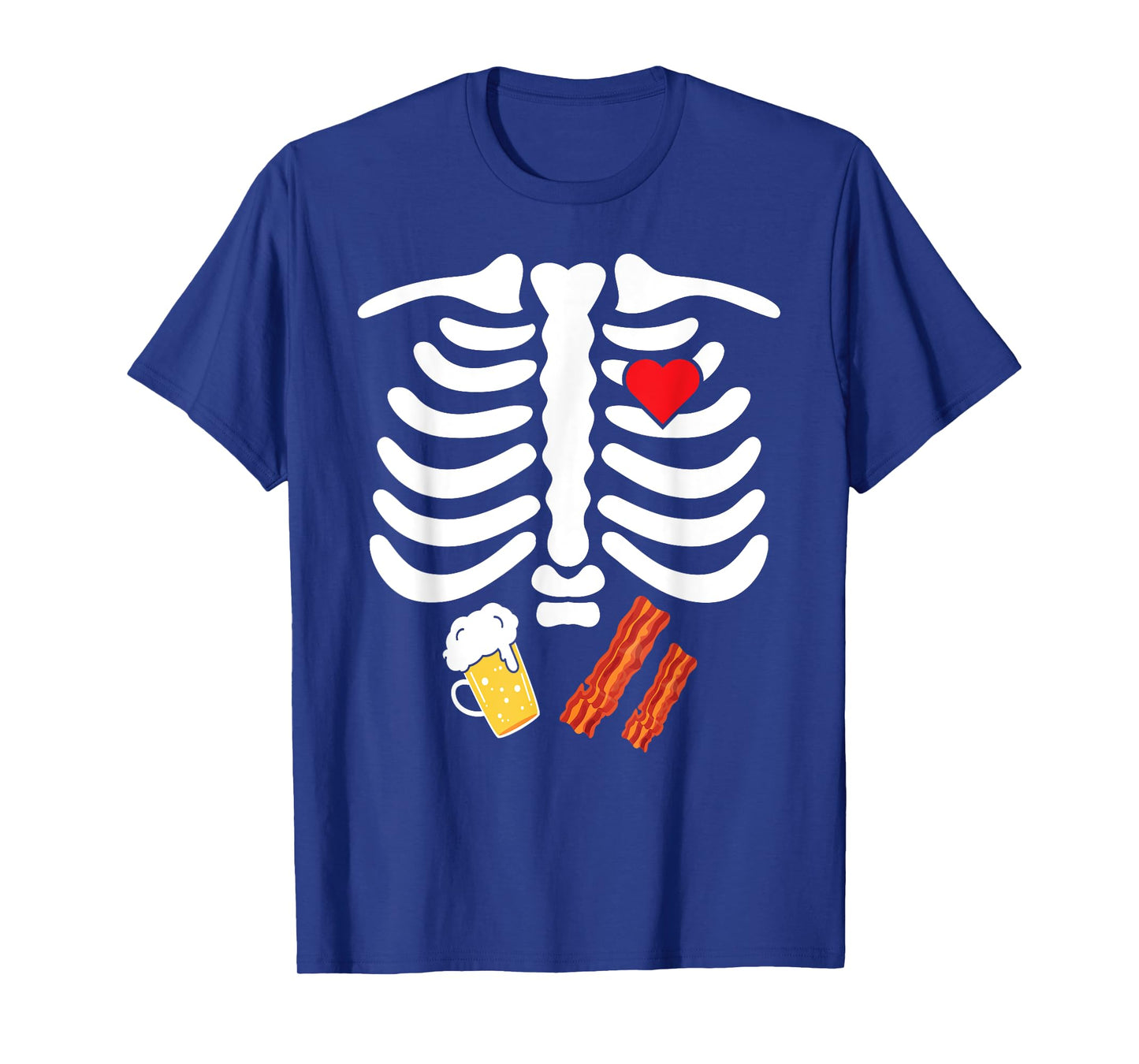 Halloween Skeleton Junk Food Belly Bacon Beer T Shirt