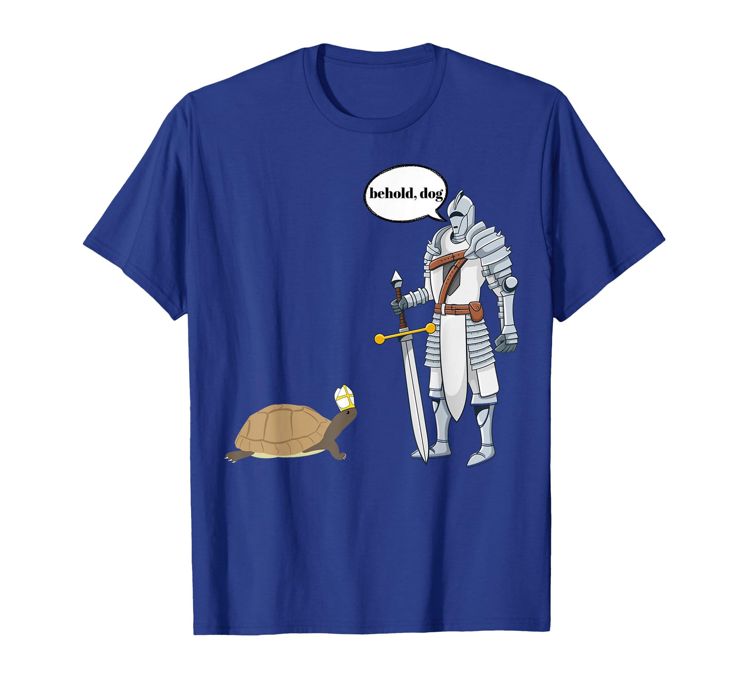 Behold Dog Funny Turtle Wearing A Priest Hat Hilarious Gamer T-Shirt