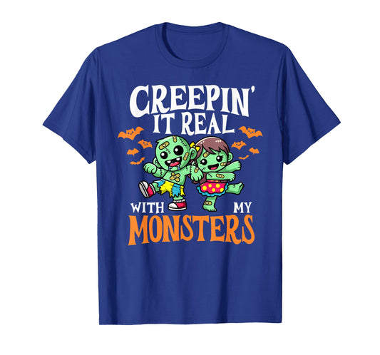 Creepin It Real Monster School Teacher Principal Halloween T-Shirt