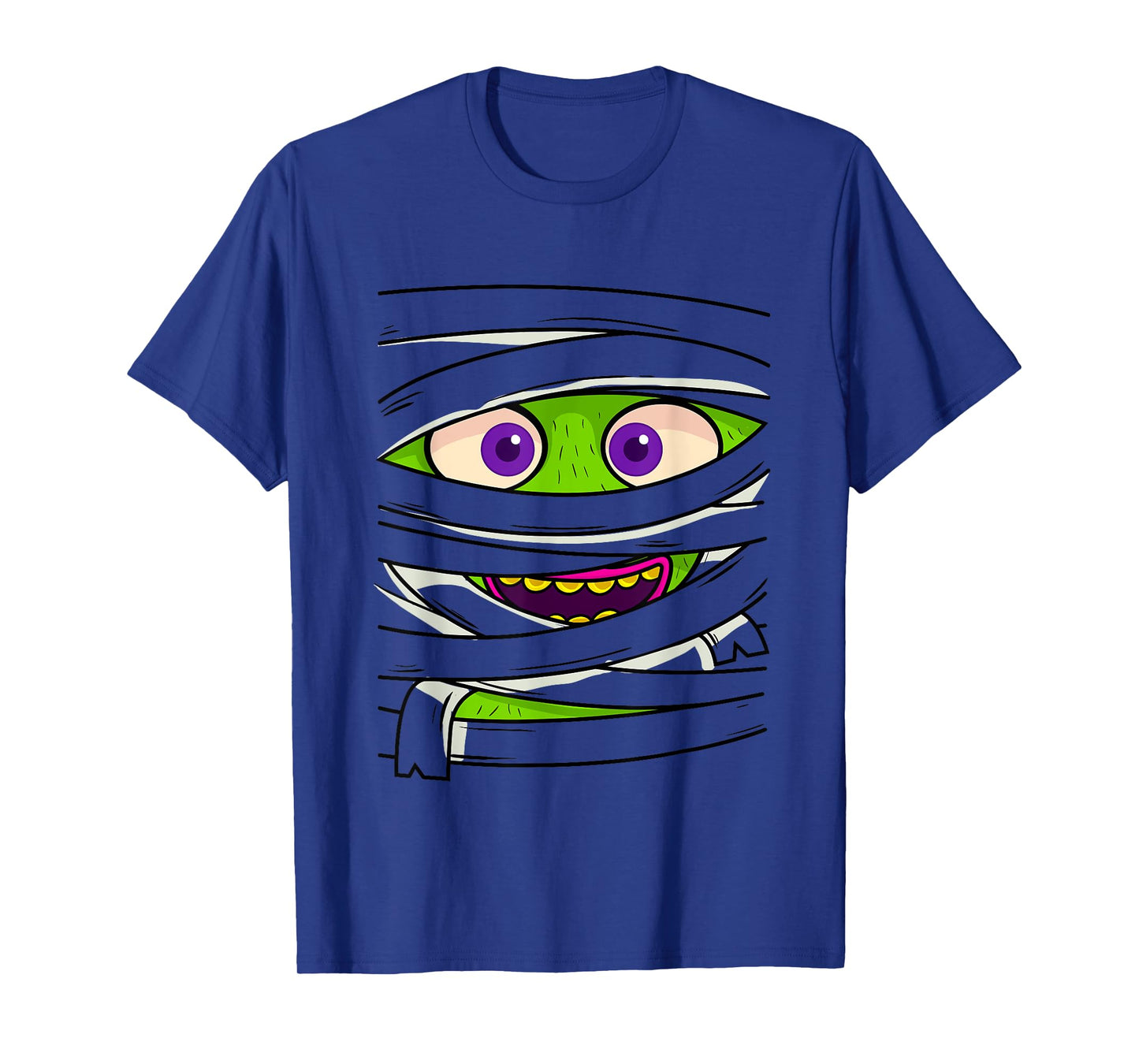 Mummy Wrap Eyes Costume Funny Scary Halloween Men Women Kids T-Shirt