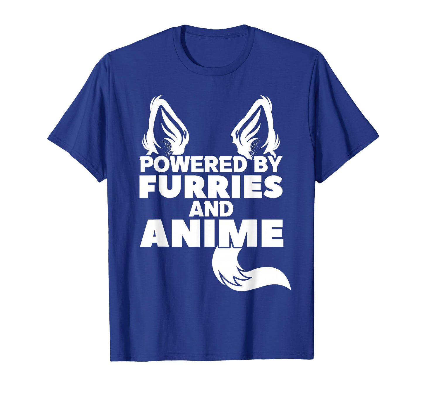 Powered by Furries and Anime Furry T-Shirt