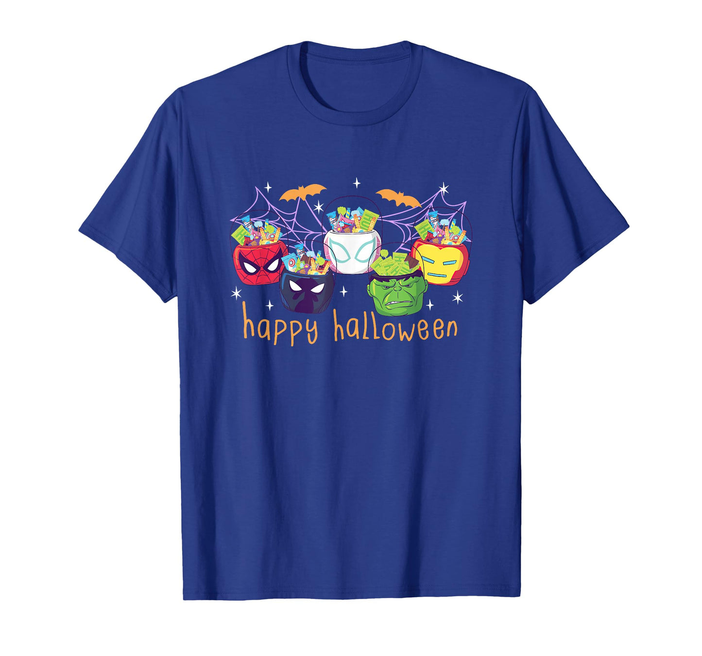Marvel Halloween Avengers Themed Candy Buckets Retro T-Shirt