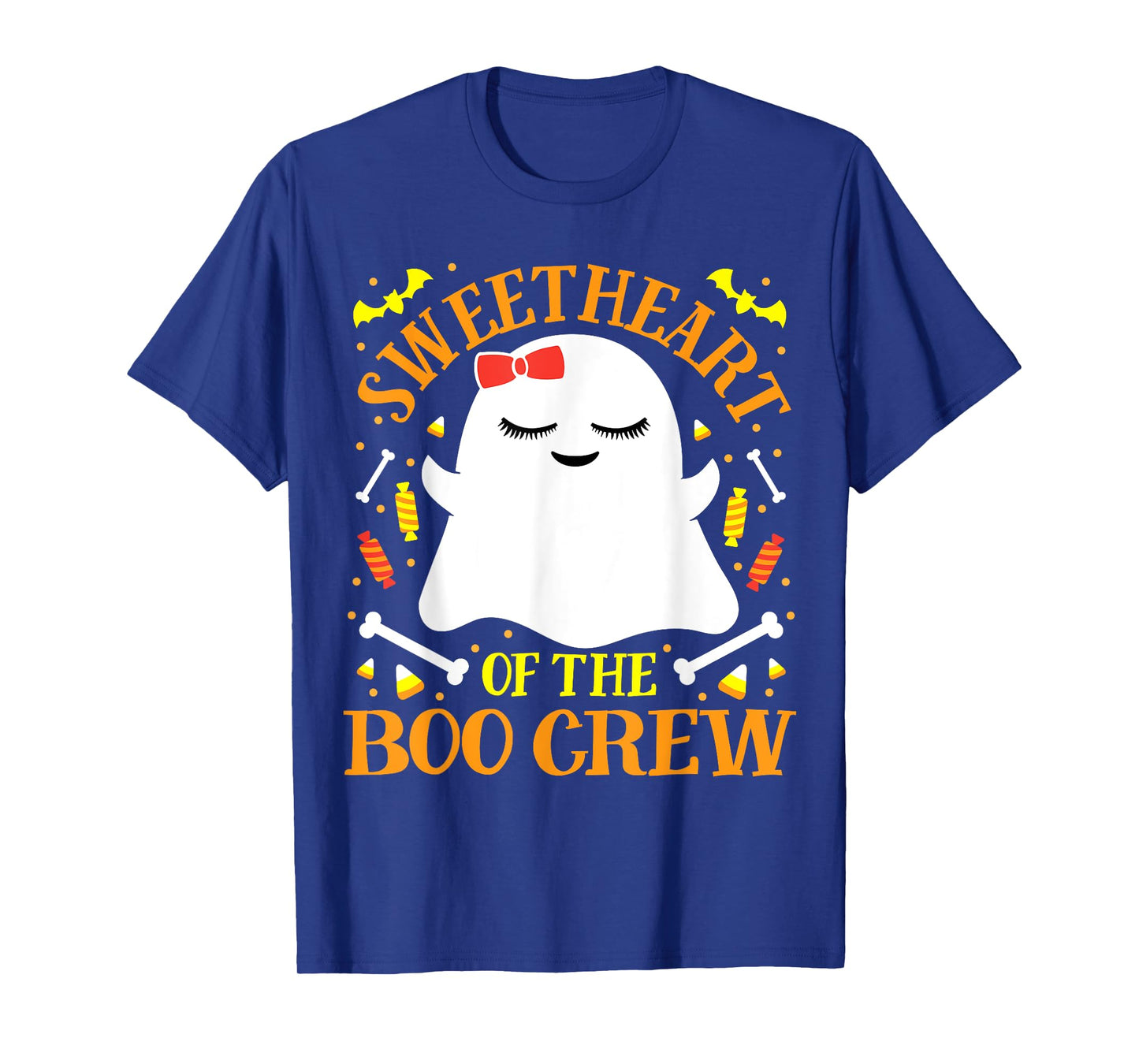 Sweetheart Boo Crew Ghost Matching Cute Girls Halloween T-Shirt