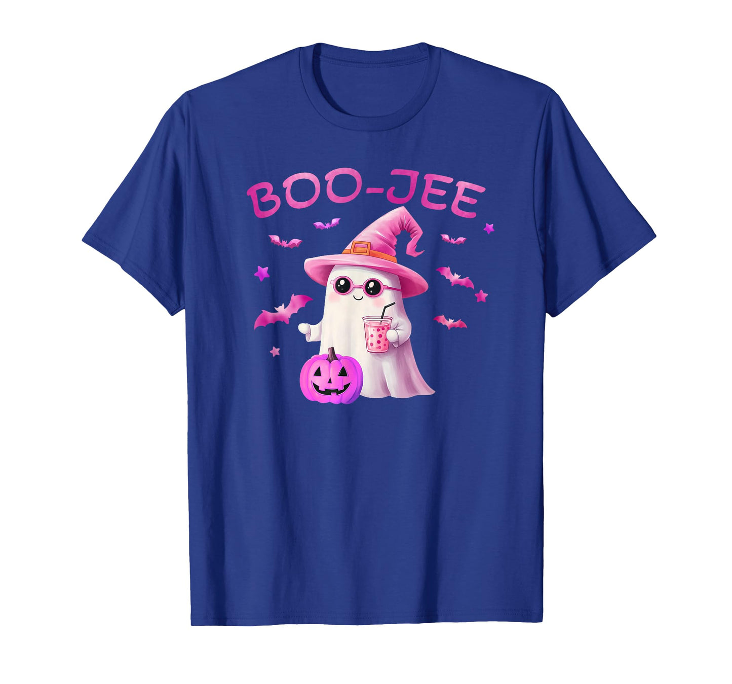 Boo-Jee Ghost - Cute Pink Ghost Halloween Design T-Shirt