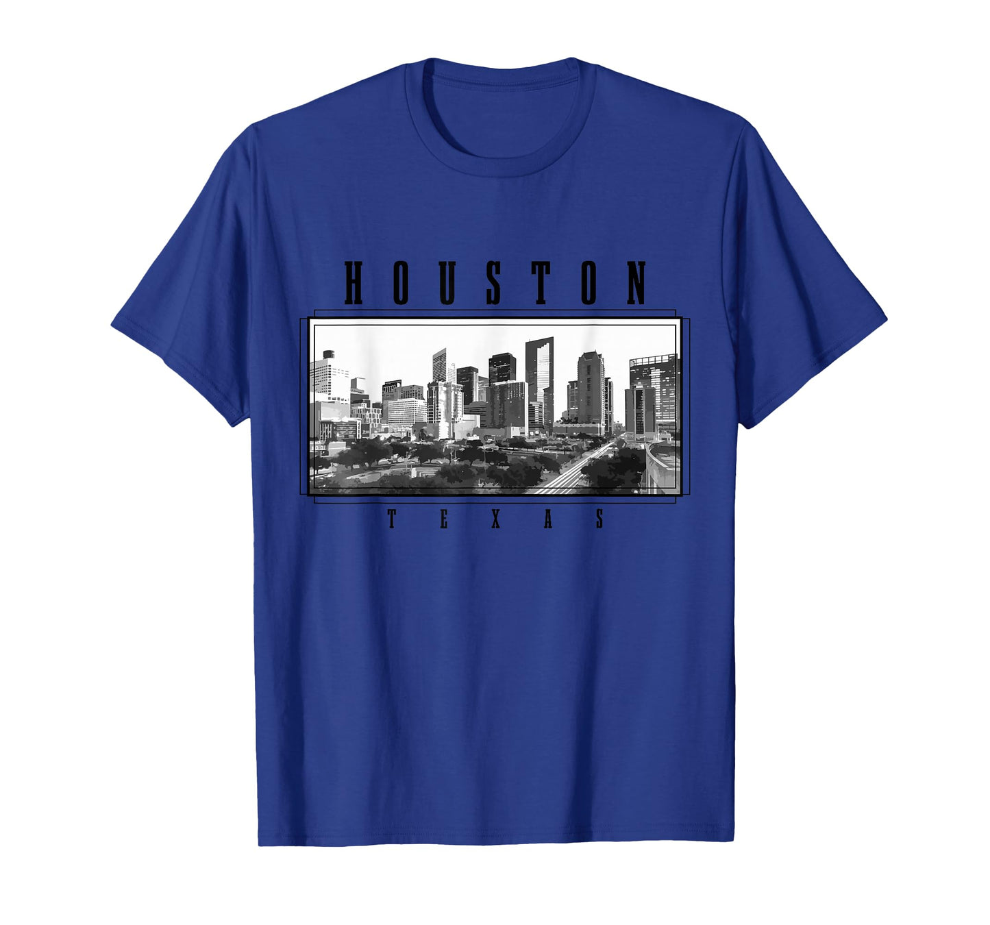 Houston Vintage Skyline Texas USA America Souvenir T-Shirt