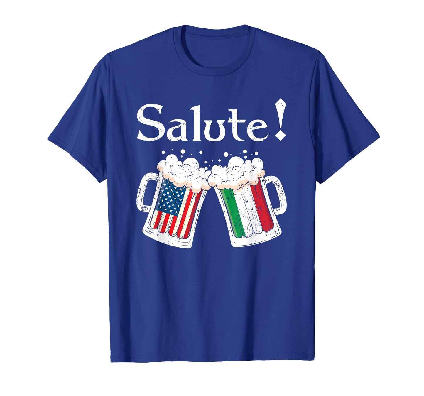 Salute Shirt Italian Cheers Toast Beer American Italian Flag T-Shirt