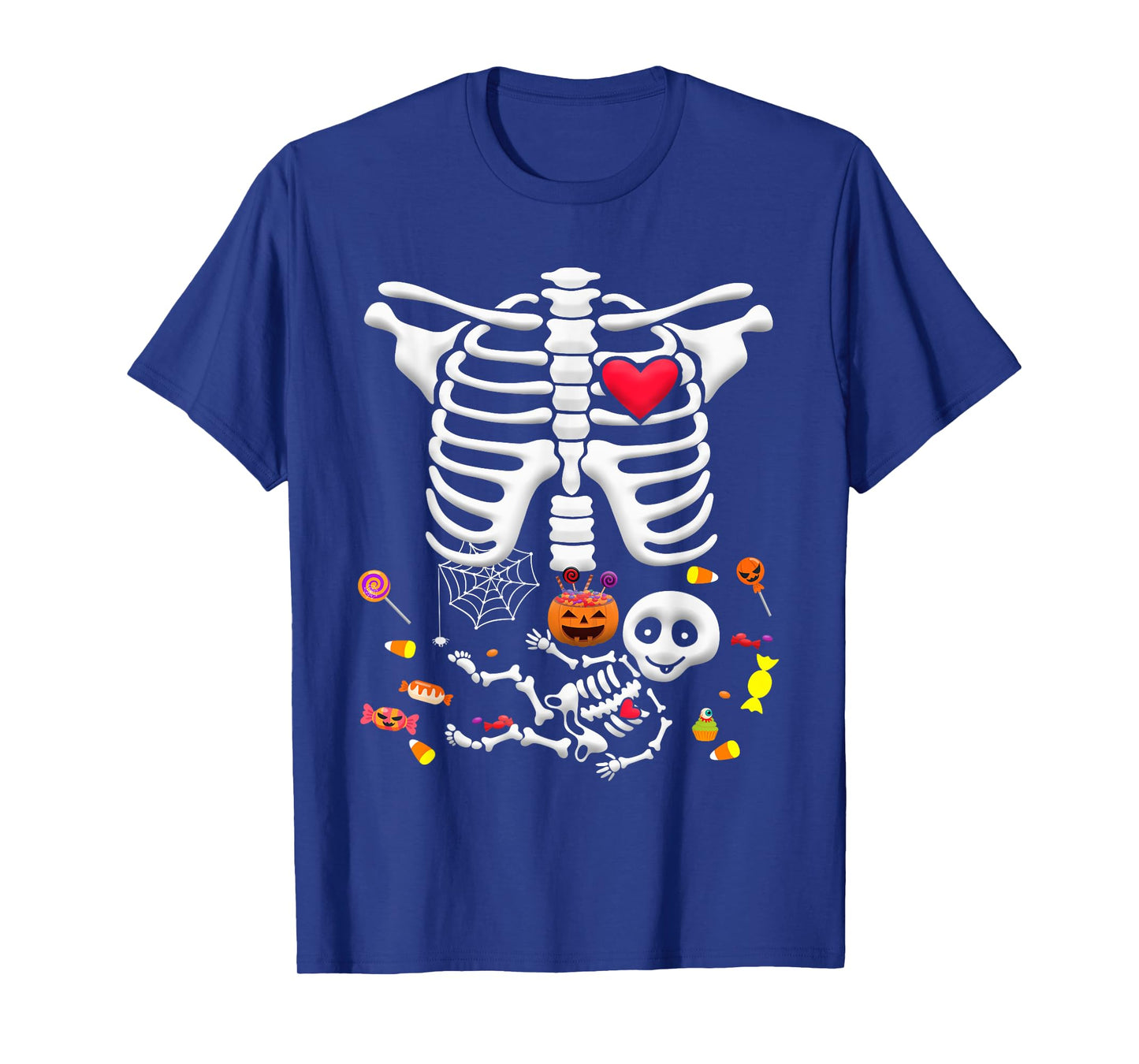 Baby Skeleton Candy Halloween Funny Pregnancy X Ray T-Shirt