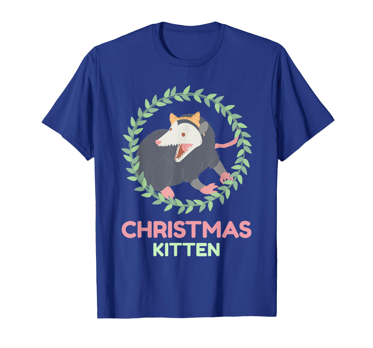 Xmas Possum Kitten - Creepy Cute Pastel Goth Christmas T-Shirt