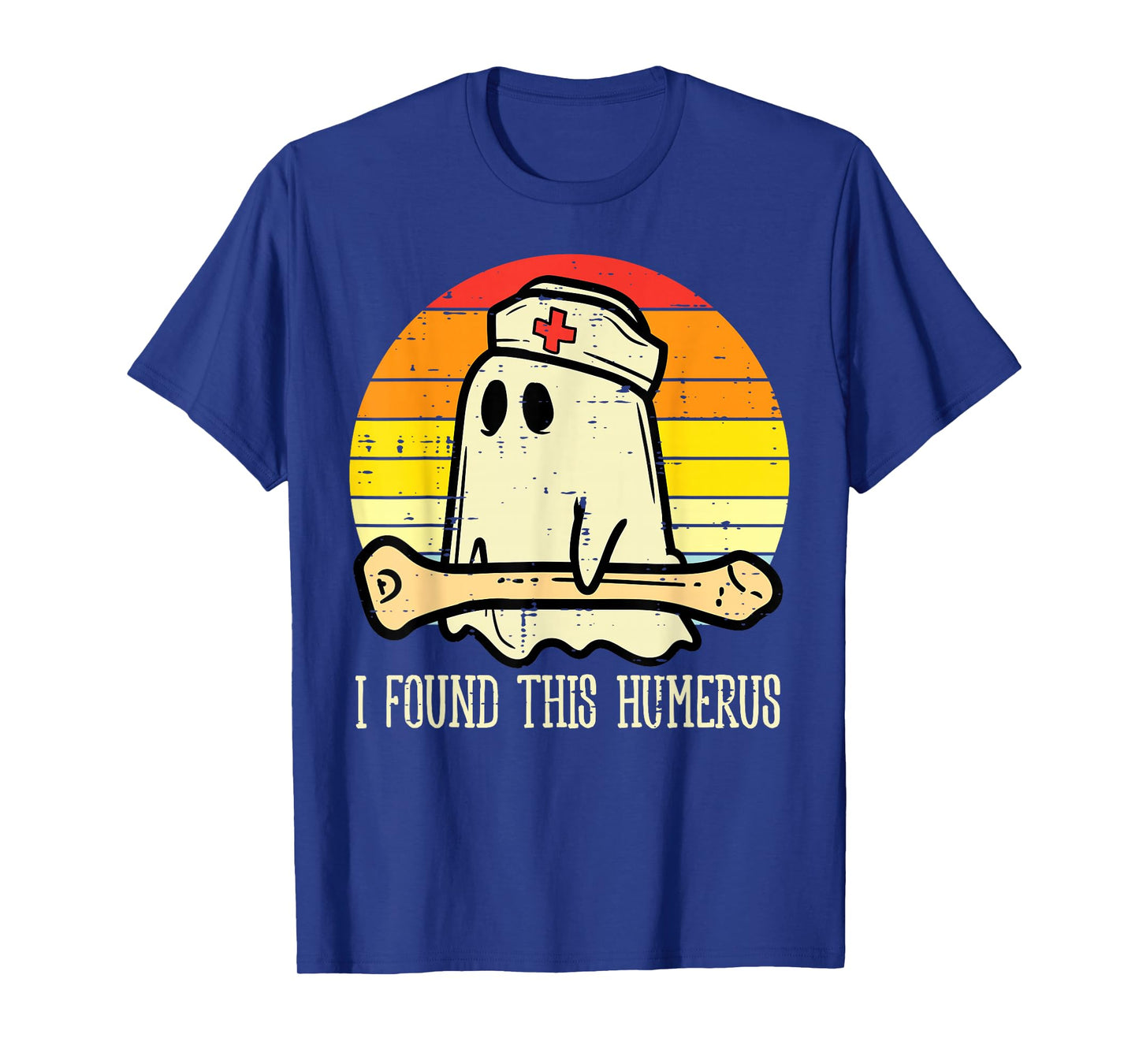 I Found This Humerus Funny Halloween Nurse Fall Scrub Women T-Shirt