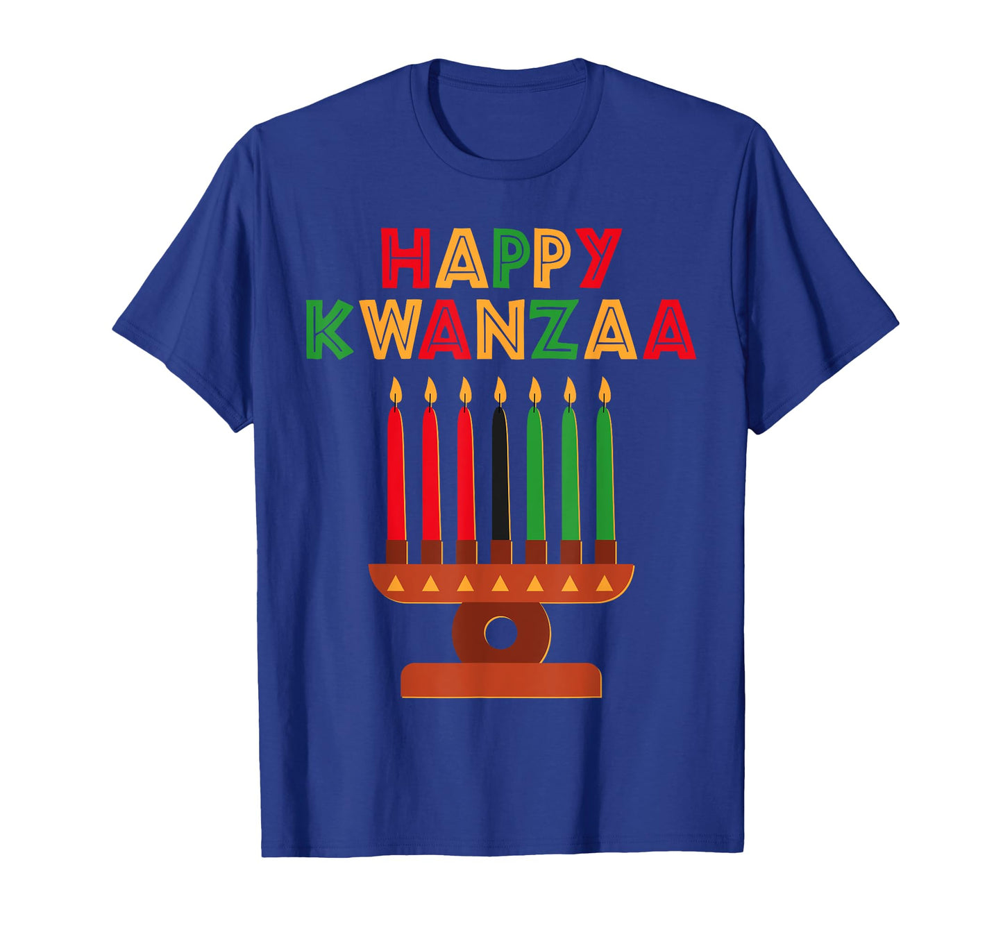 Happy Kwanzaa Kinara Seven Candles African American Kids T-Shirt