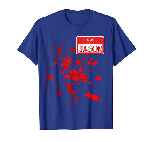 Hello my Name is Jason Blood DIY Halloween Party Costume Tee T-Shirt